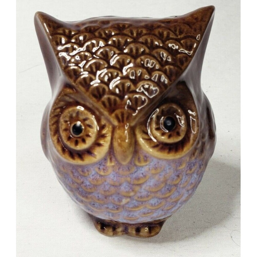 Brown Owl Ceramic Decorative Figurine Cottagecore